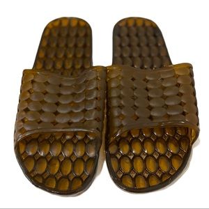 Rubber slip on sandals